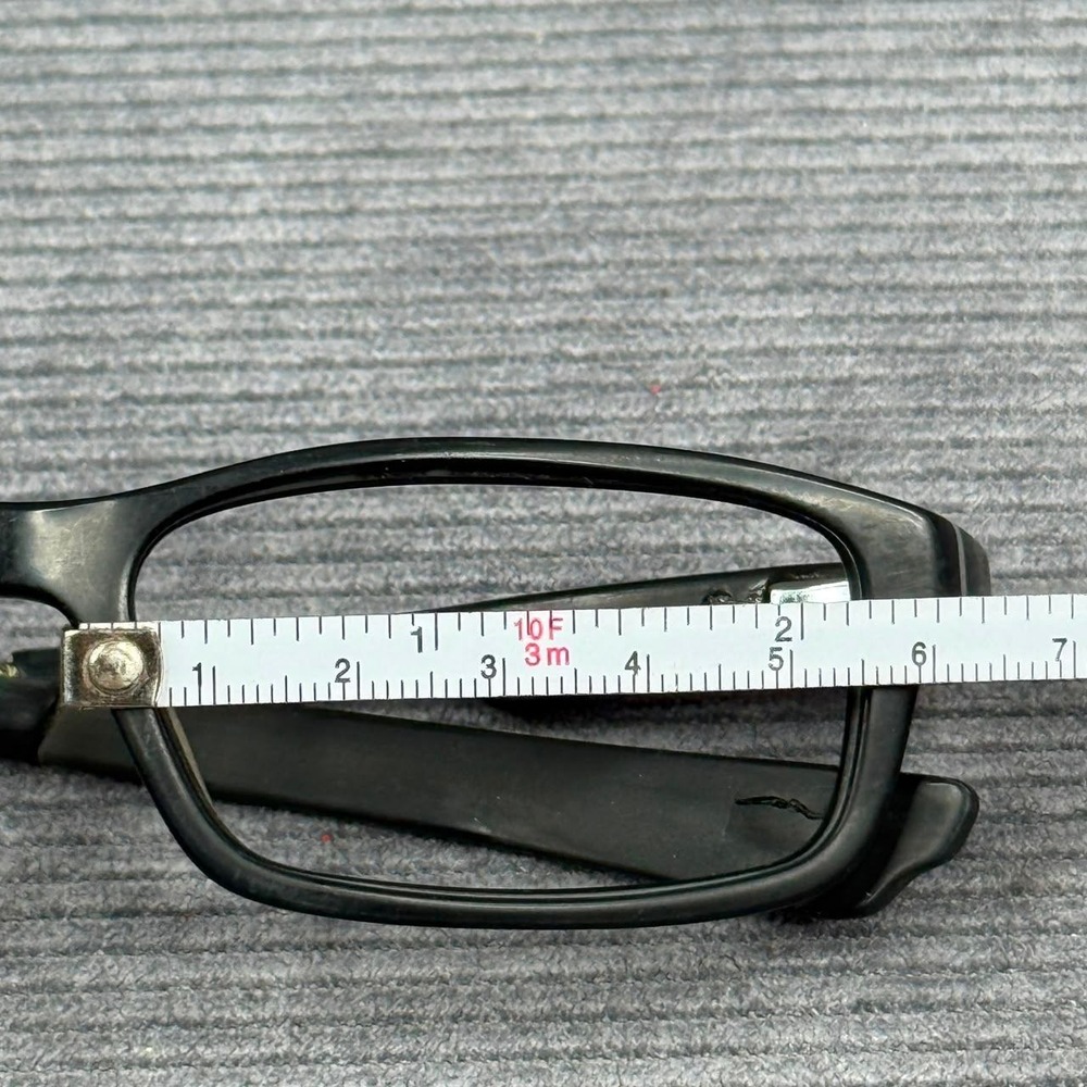 Oakley Bucket Black Rectangular Y2k Eyeglasses Frames Lightning Bolt Pattern - Picture 6 of 12